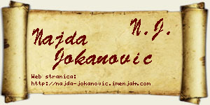 Najda Jokanović vizit kartica